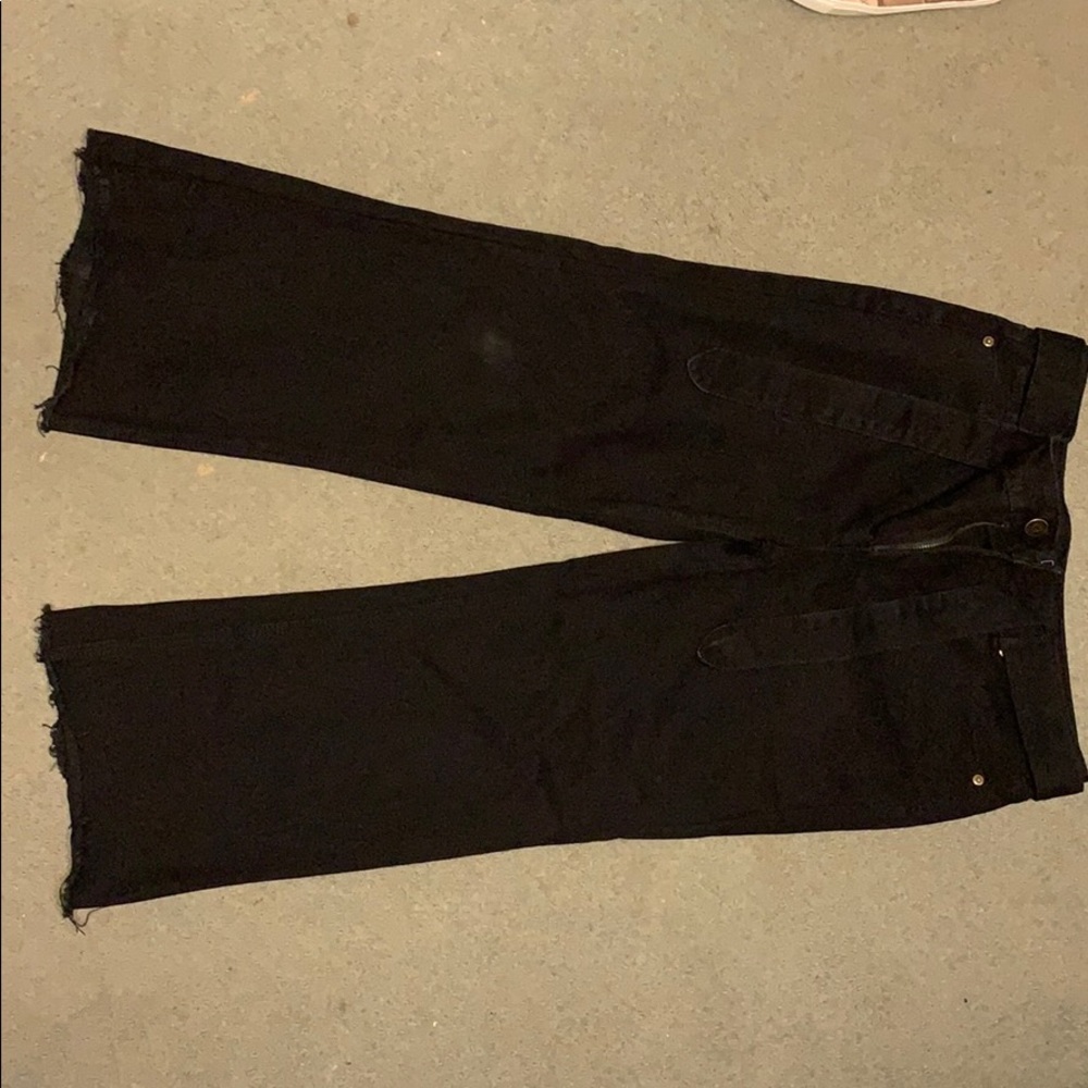Flare bottom black jeans